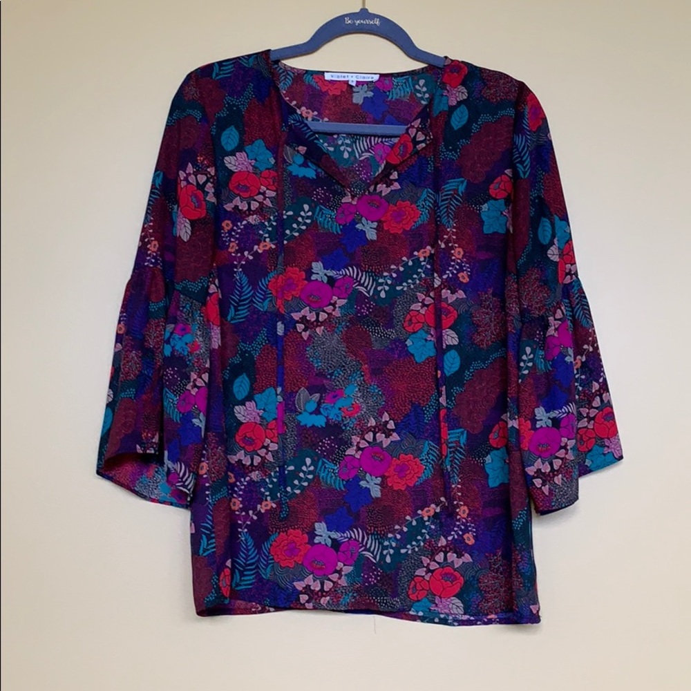 Fall Floral Blouse